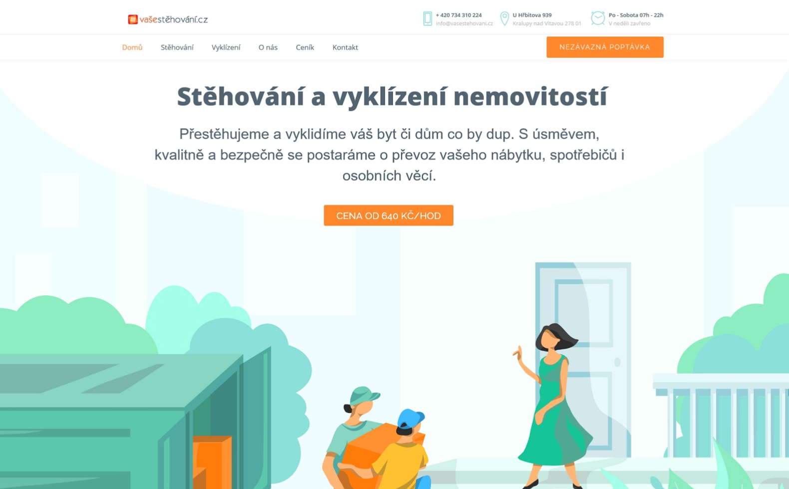 Vaše stěhování reference webu Dagmara Málková webdesignér a konzultant wordpress